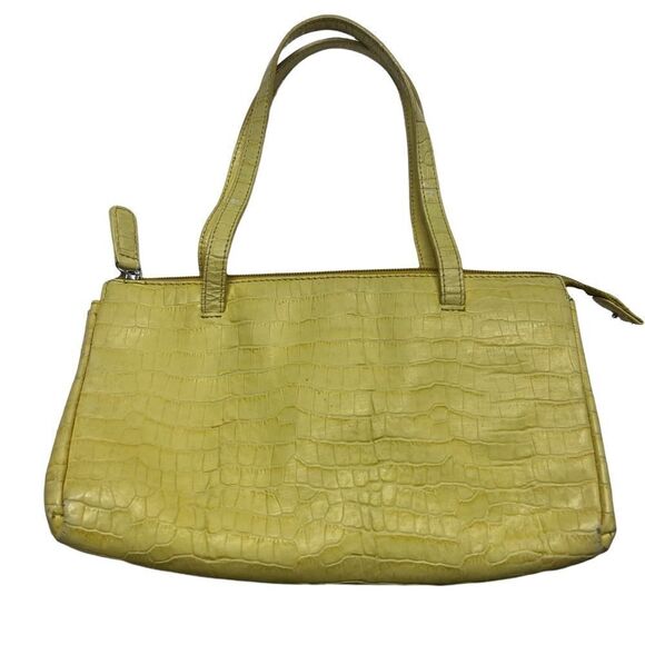 Yellow leather Talbots handbag  - Picture 3 of 11